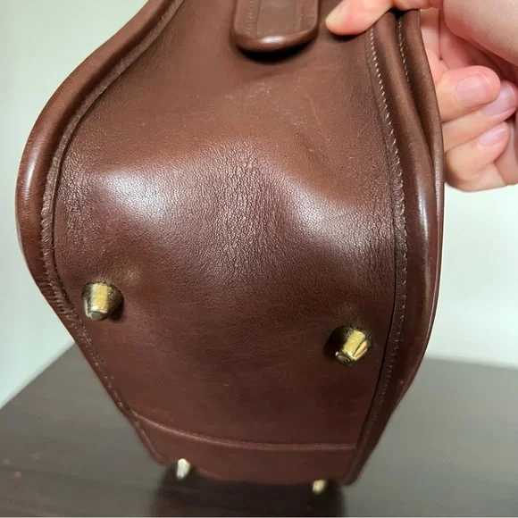 Vintage coach stewardess bag 9525 mahogany made in Costa Rica - Picture 5 of 12